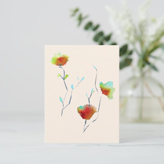 Moderne bloem briefkaart (Staand voorkant)