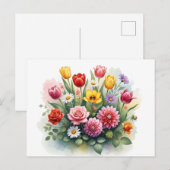 Moderne bloem briefkaart (Voorkant / Achterkant)