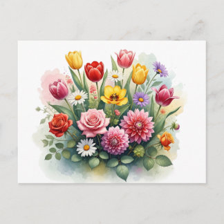 Moderne bloem briefkaart