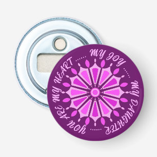 MODERNE BLOEM CADEAU VAN MOM DAD ZUS ZOON BAAS BUTTON FLESOPENER