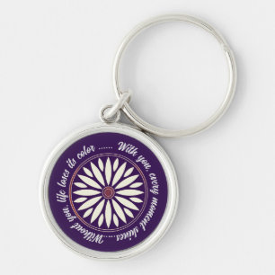 MODERNE BLOEM CADEAU VAN MOM DAD ZUS ZOON BAAS SLEUTELHANGER