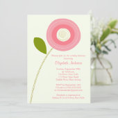 Moderne bloem Flower Baby Shower-uitnodigingen Kaart (Staand voorkant)