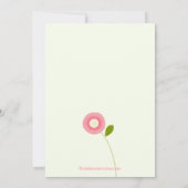Moderne bloem Flower Baby Shower-uitnodigingen Kaart (Achterkant)