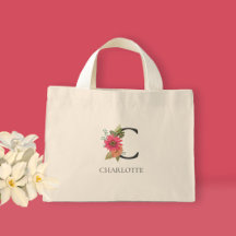Moderne Bloem Gebruikergepersonaliseerde Monogram 