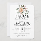 Moderne Bloem Illustratie Bruidsmeisje Feest Kaart (Voorkant)