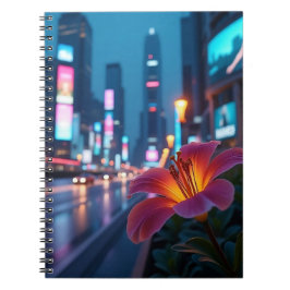 Moderne Bloem in Stadslandschap - Notitieboek