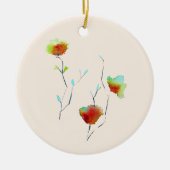 Moderne bloem keramisch ornament (Voorkant)