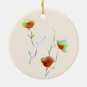 Moderne bloem keramisch ornament (Achterkant)