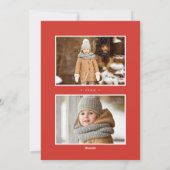 Moderne bloem | Kerst fotokaart Feestdagenkaart (Achterkant)