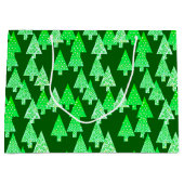 Moderne Bloem Kerstbomen, dennengroen Groot Cadeauzakje (Voorkant)