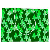 Moderne Bloem Kerstbomen, dennengroen Groot Cadeauzakje (Achterkant)