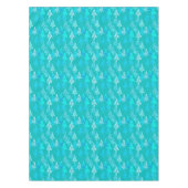 Moderne Bloem Kerstbomen, Turquoise en Aqua Tafelkleed (Voorkant)