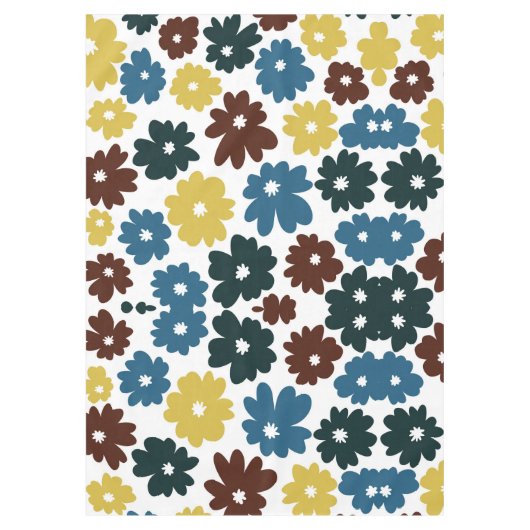 Moderne Bloem Motief Chic Tafelkleed (Voorkant)