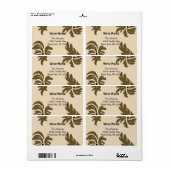 Moderne Bloem Nieuwe Adres Etiket (Full Sheet)