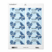 Moderne Bloem Nieuwe Adres Etiket (Full Sheet)
