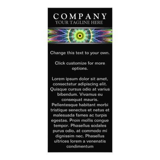 Moderne bloem oog reclamekaart (Voorkant)