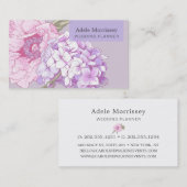 Moderne Bloem Pioen Roos Bloem Visitekaartje (Voorkant / Achterkant)