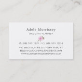 Moderne Bloem Pioen Roos Bloem Visitekaartje (Achterkant)