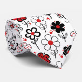 Moderne Bloem Power Stijl Stropdas (Opgerold)