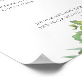 Moderne Bloem Prijslijst Poster (Hoek)