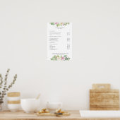 Moderne Bloem Prijslijst Poster (Keuken)