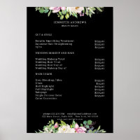 Moderne Bloem Prijslijst Poster