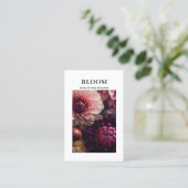 Moderne Bloem QR-code Visitekaartje (Staand voorkant)