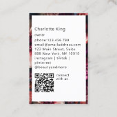 Moderne Bloem QR-code Visitekaartje (Achterkant)