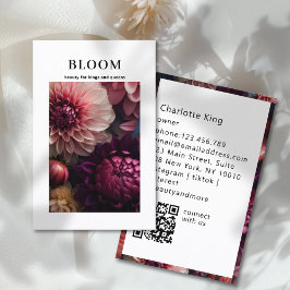 Moderne Bloem QR-code Visitekaartje