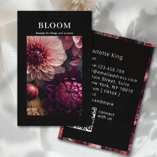 Moderne Bloem QR-code Visitekaartje