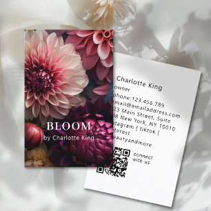 Moderne Bloem QR-code Visitekaartje