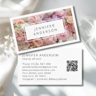 Moderne Bloem QR Code Visitekaartje