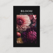 Moderne Bloem QR-code Visitekaartje (Voorkant)