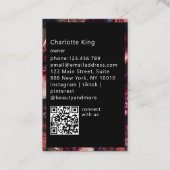 Moderne Bloem QR-code Visitekaartje (Achterkant)