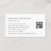 Moderne Bloem QR Code Visitekaartje (Achterkant)