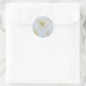 moderne bloem ronde sticker (Tas)