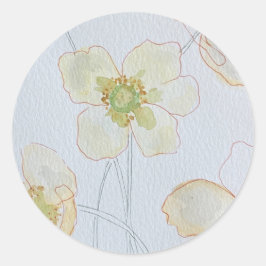 moderne bloem ronde sticker