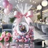 Moderne Bloem Roze Rozen Stethoscoop Afstuderen Ronde Sticker