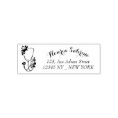 Moderne Bloem Roze Rozen Stethoscoop Afstuderen Zelfinktende Stempel (Design)