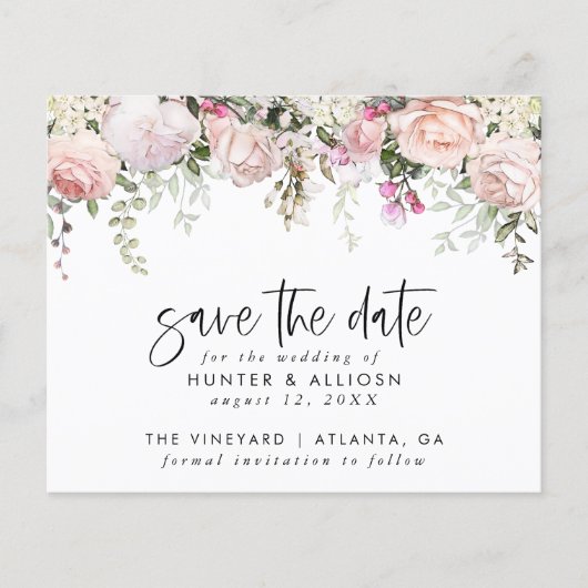 Moderne Bloem Save The Save The Date | Budget Fly Flyer (Voorkant)