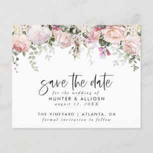 Moderne Bloem Save The Save The Date   Budget Fly Flyer