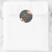Moderne bloem sticker voor babyshower op krijtbord (Tas)