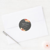 Moderne bloem sticker voor babyshower op krijtbord (Envelop)