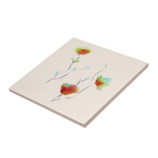 Moderne bloem tegeltje (Zijkant)