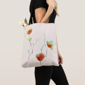 Moderne bloem tote bag (Dichtbij)