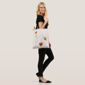 Moderne bloem tote bag (Op model)