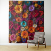 Moderne Bloem Wand Tapijt Achtergrond Wandkleed (In situ)