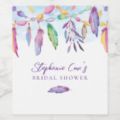 Moderne bloem wijn etiket (Enkel label)