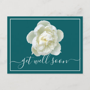 Moderne Bloem Witte Pioen Botanische Bloemen Beter Briefkaart