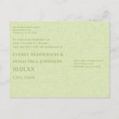 Moderne Bloemappel Groene Bubble Bee Aankondigingskaart (Achterkant)